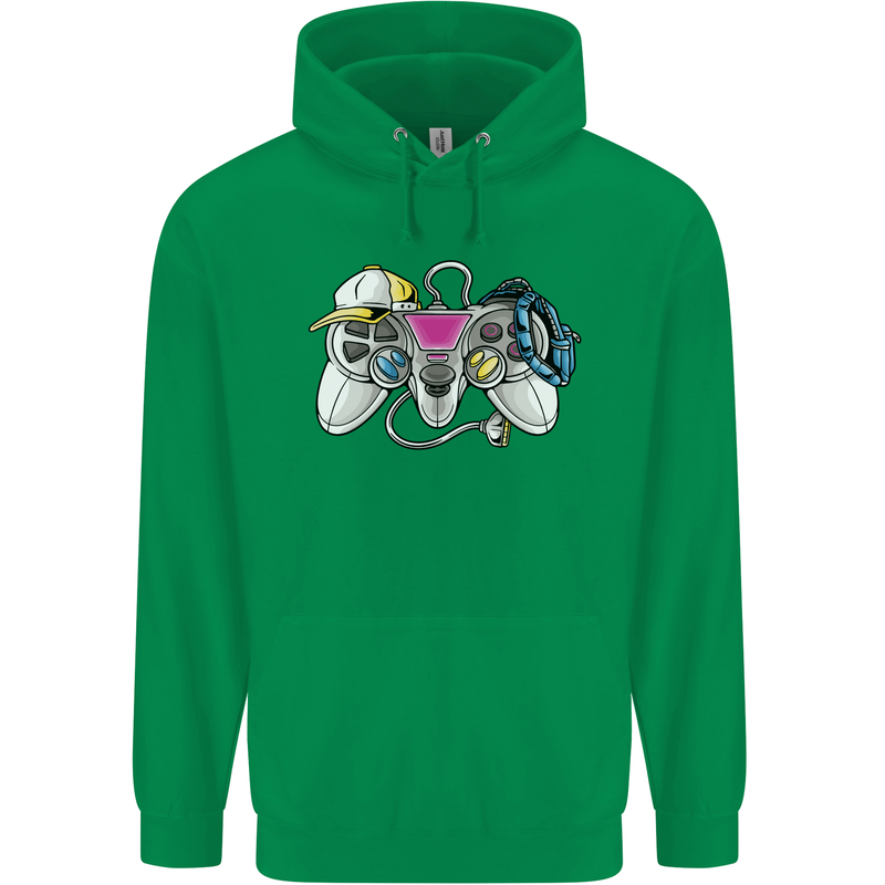 A Video Game Console Controller Mens 80% Cotton Hoodie Irish Green