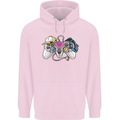 A Video Game Console Controller Mens 80% Cotton Hoodie Light Pink