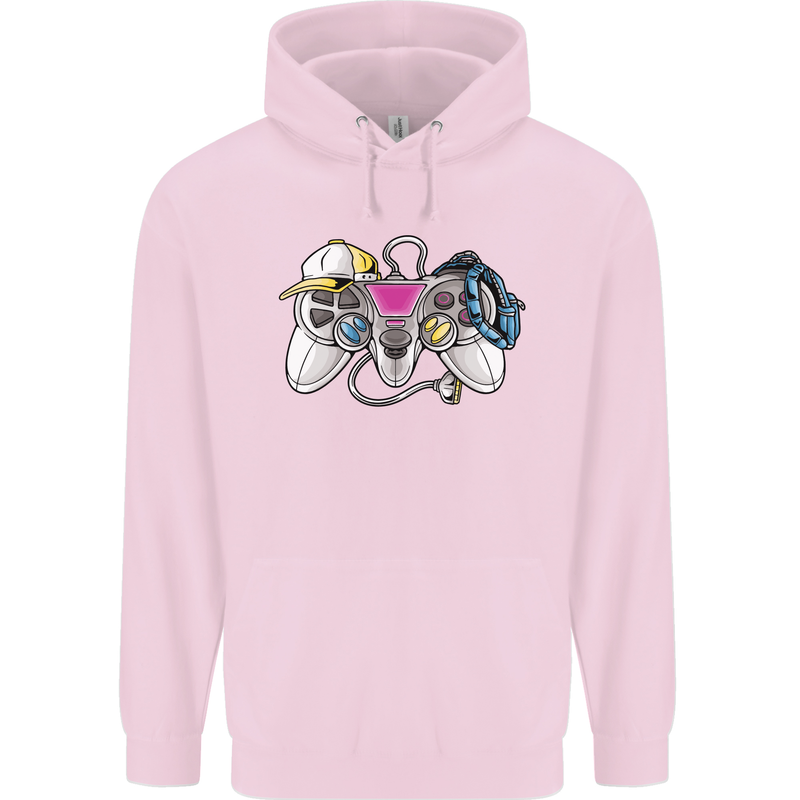 A Video Game Console Controller Mens 80% Cotton Hoodie Light Pink