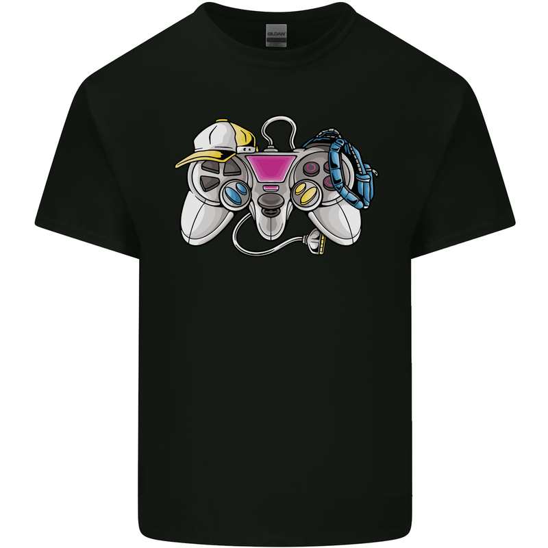 A Video Game Console Controller Mens Cotton T-Shirt Tee Top Black