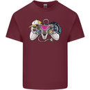 A Video Game Console Controller Mens Cotton T-Shirt Tee Top Maroon