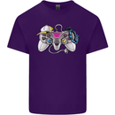 A Video Game Console Controller Mens Cotton T-Shirt Tee Top Purple