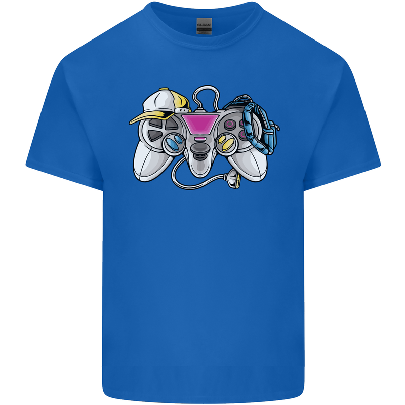 A Video Game Console Controller Mens Cotton T-Shirt Tee Top Royal Blue