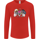 A Video Game Console Controller Mens Long Sleeve T-Shirt Red