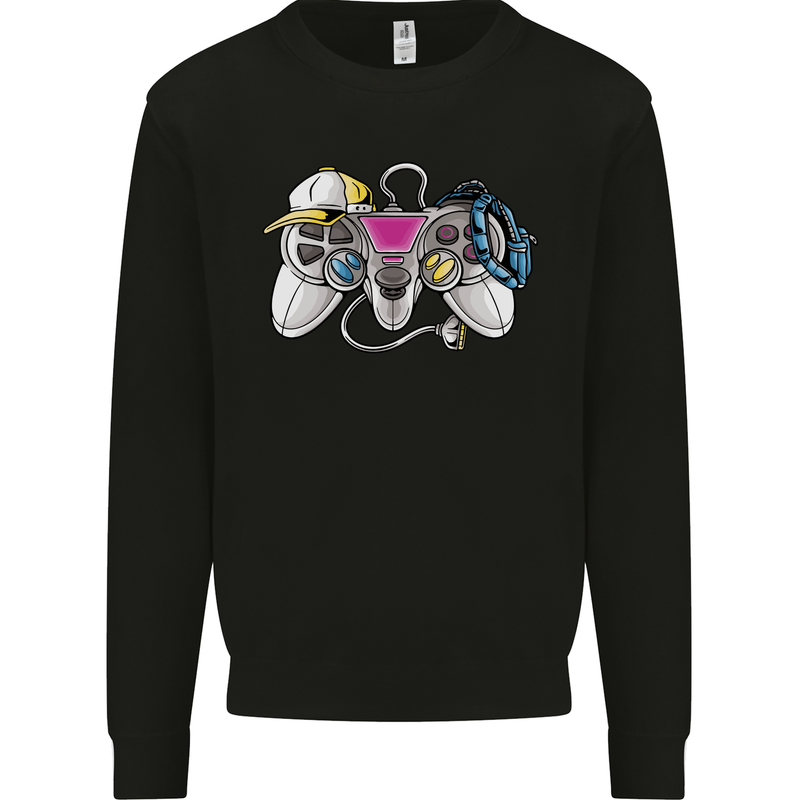 A Video Game Console Controller Mens Sweatshirt Jumper Black