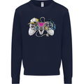 A Video Game Console Controller Mens Sweatshirt Jumper Navy Blue