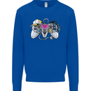 A Video Game Console Controller Mens Sweatshirt Jumper Royal Blue