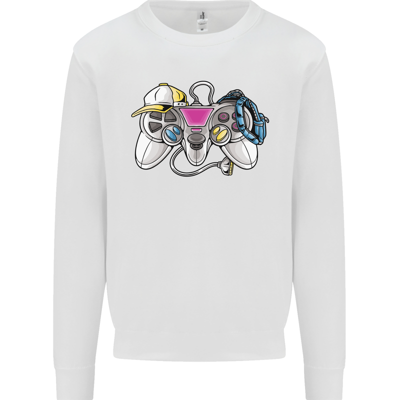A Video Game Console Controller Mens Sweatshirt Jumper White