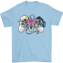 A Video Game Console Controller Mens T-Shirt 100% Cotton Light Blue