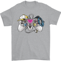 A Video Game Console Controller Mens T-Shirt 100% Cotton Sports Grey