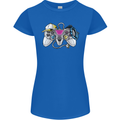 A Video Game Console Controller Womens Petite Cut T-Shirt Royal Blue
