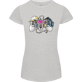 A Video Game Console Controller Womens Petite Cut T-Shirt Sports Grey