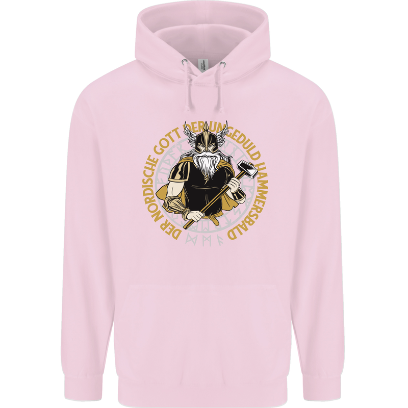 A Viking Man Childrens Kids Hoodie Light Pink