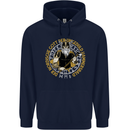 A Viking Man Childrens Kids Hoodie Navy Blue