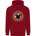 A Viking Man Childrens Kids Hoodie Red