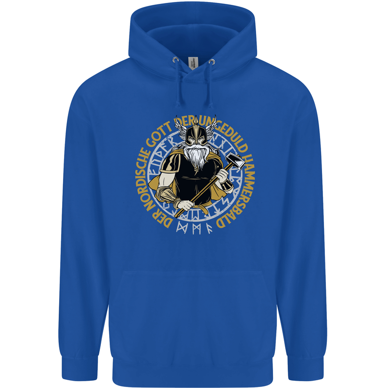 A Viking Man Childrens Kids Hoodie Royal Blue