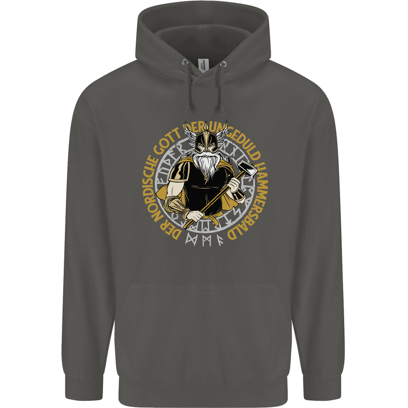 A Viking Man Childrens Kids Hoodie Storm Grey