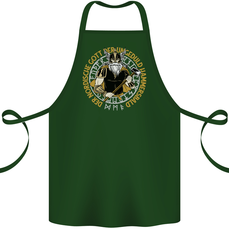 A Viking Man Cotton Apron 100% Organic Forest Green
