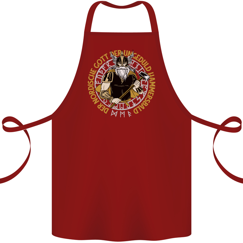 A Viking Man Cotton Apron 100% Organic Maroon