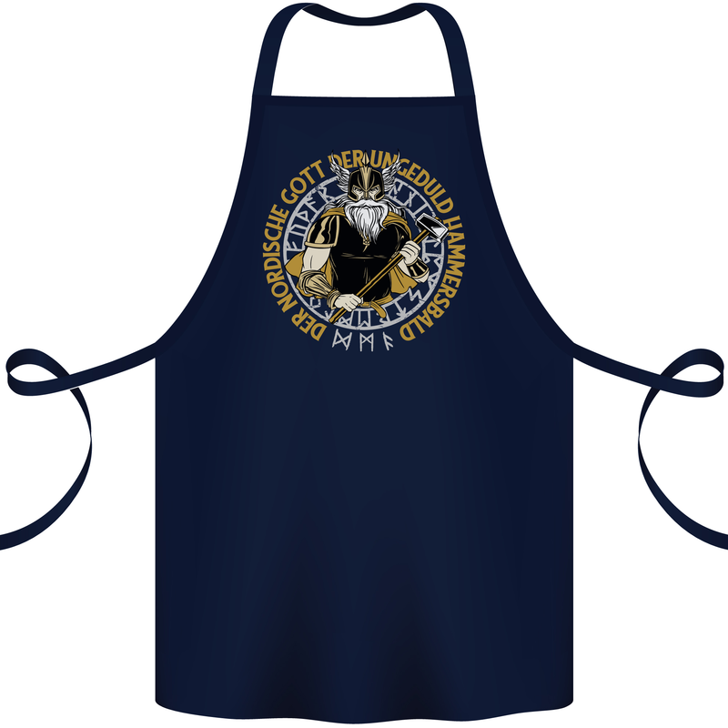 A Viking Man Cotton Apron 100% Organic Navy Blue