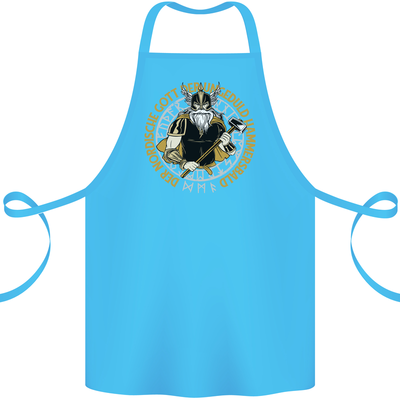 A Viking Man Cotton Apron 100% Organic Turquoise