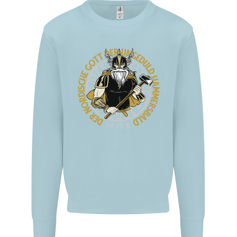 A Viking Man Kids Sweatshirt Jumper Light Blue