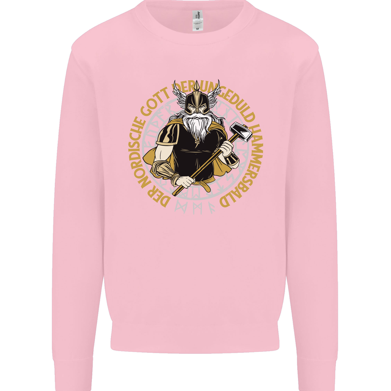 A Viking Man Kids Sweatshirt Jumper Light Pink