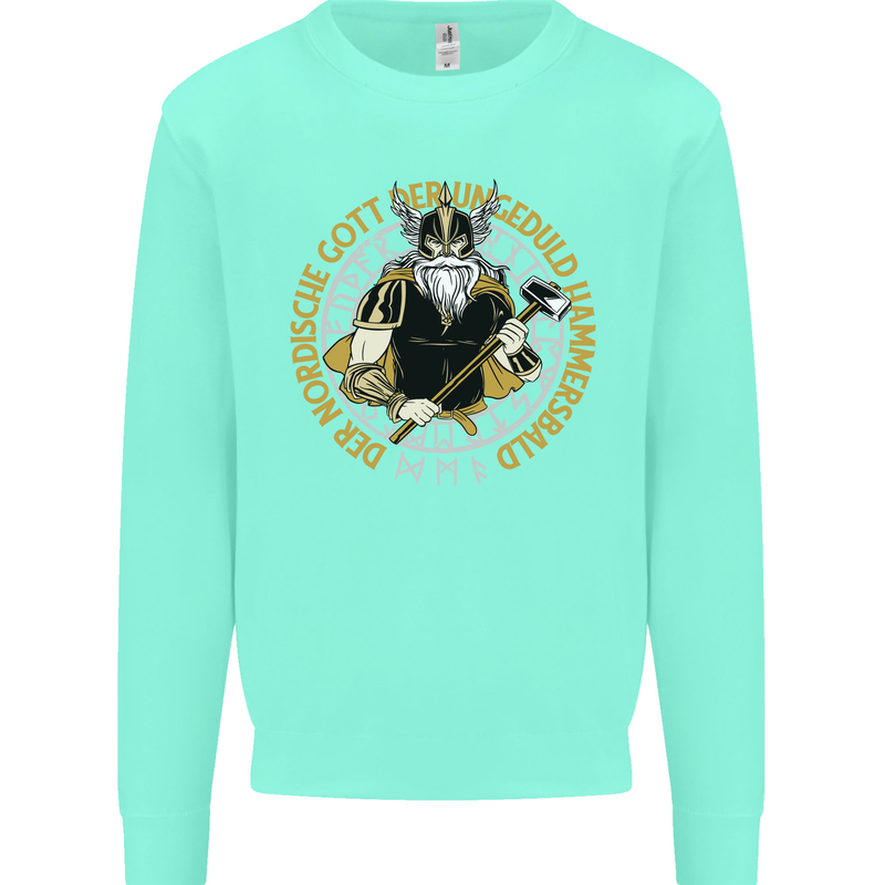 A Viking Man Kids Sweatshirt Jumper Peppermint