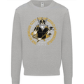 A Viking Man Kids Sweatshirt Jumper Sports Grey