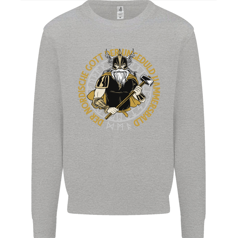 A Viking Man Kids Sweatshirt Jumper Sports Grey