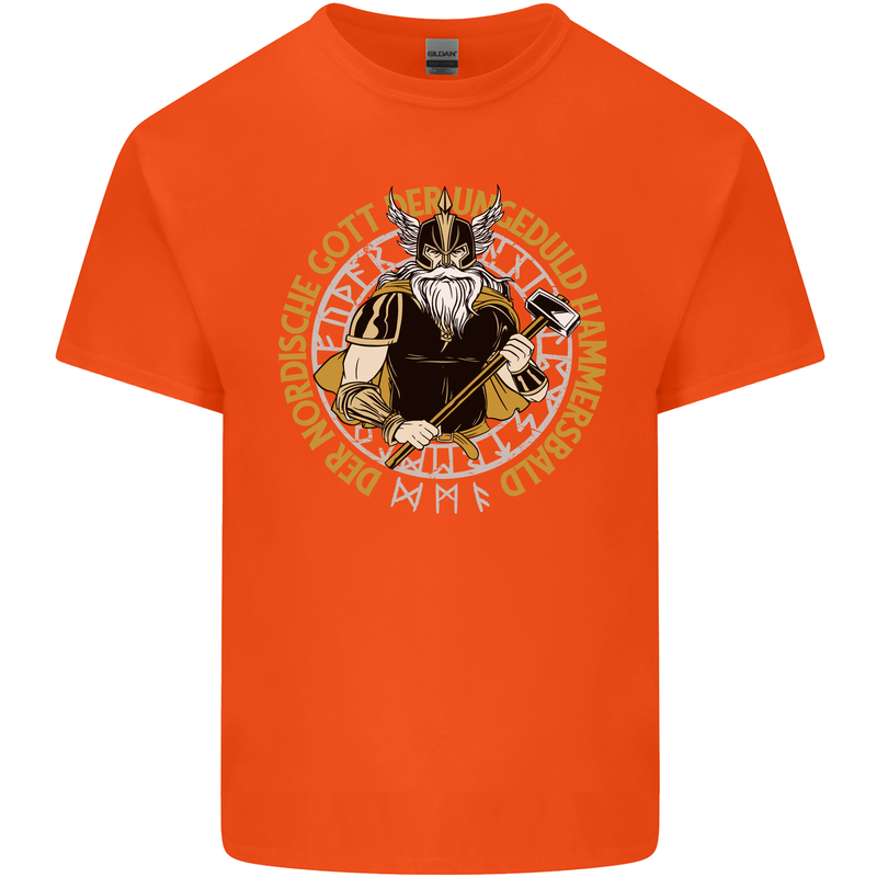 A Viking Man Kids T-Shirt Childrens Orange