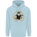 A Viking Man Mens 80% Cotton Hoodie Light Blue