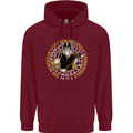A Viking Man Mens 80% Cotton Hoodie Maroon