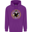 A Viking Man Mens 80% Cotton Hoodie Purple