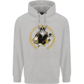 A Viking Man Mens 80% Cotton Hoodie Sports Grey