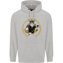 A Viking Man Mens 80% Cotton Hoodie Sports Grey