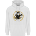 A Viking Man Mens 80% Cotton Hoodie White