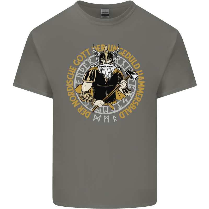 A Viking Man Mens Cotton T-Shirt Tee Top Charcoal