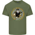 A Viking Man Mens Cotton T-Shirt Tee Top Military Green
