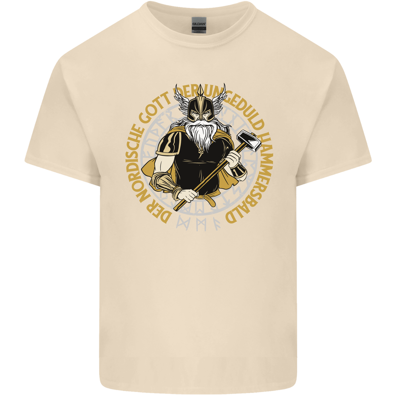 A Viking Man Mens Cotton T-Shirt Tee Top Natural