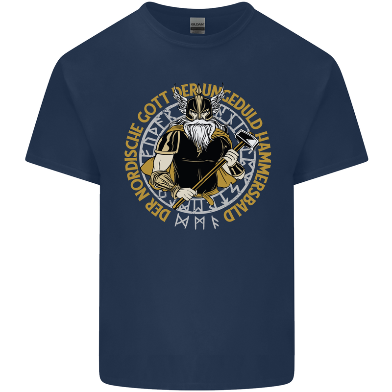 A Viking Man Mens Cotton T-Shirt Tee Top Navy Blue