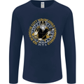 A Viking Man Mens Long Sleeve T-Shirt Navy Blue