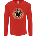 A Viking Man Mens Long Sleeve T-Shirt Red