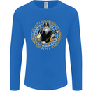 A Viking Man Mens Long Sleeve T-Shirt Royal Blue