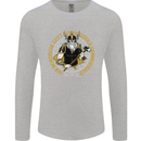 A Viking Man Mens Long Sleeve T-Shirt Sports Grey
