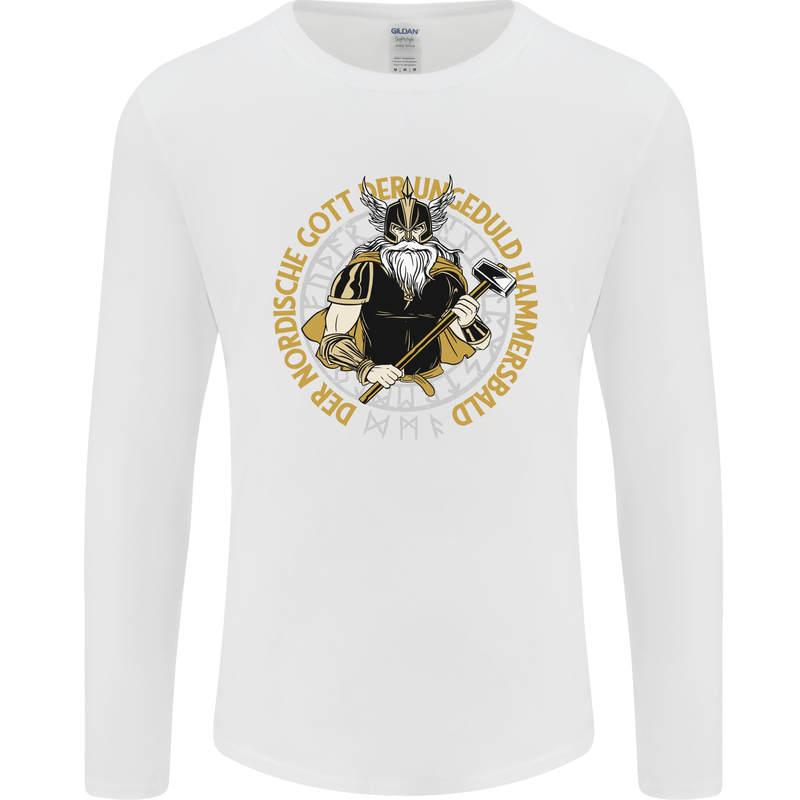 A Viking Man Mens Long Sleeve T-Shirt White