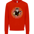 A Viking Man Mens Sweatshirt Jumper Bright Red