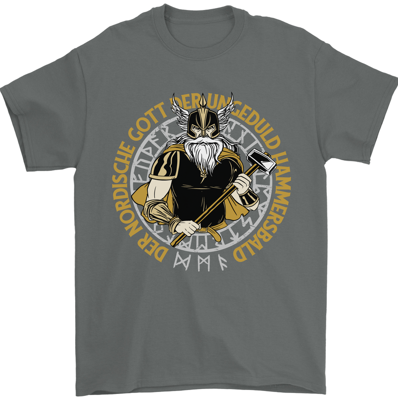 A Viking Man Mens T-Shirt 100% Cotton Charcoal