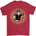 A Viking Man Mens T-Shirt 100% Cotton Red