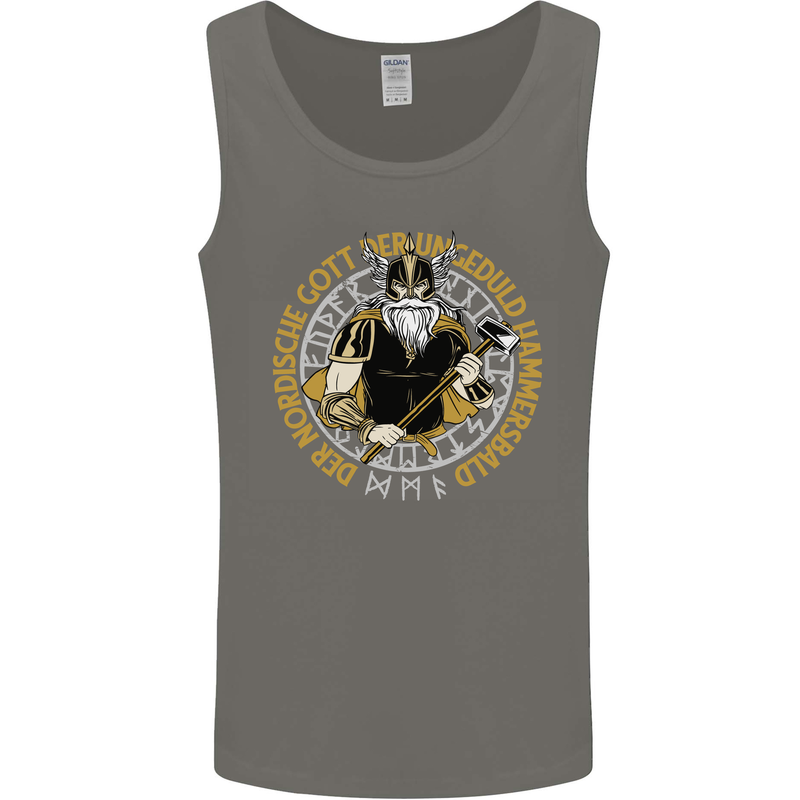 A Viking Man Mens Vest Tank Top Charcoal